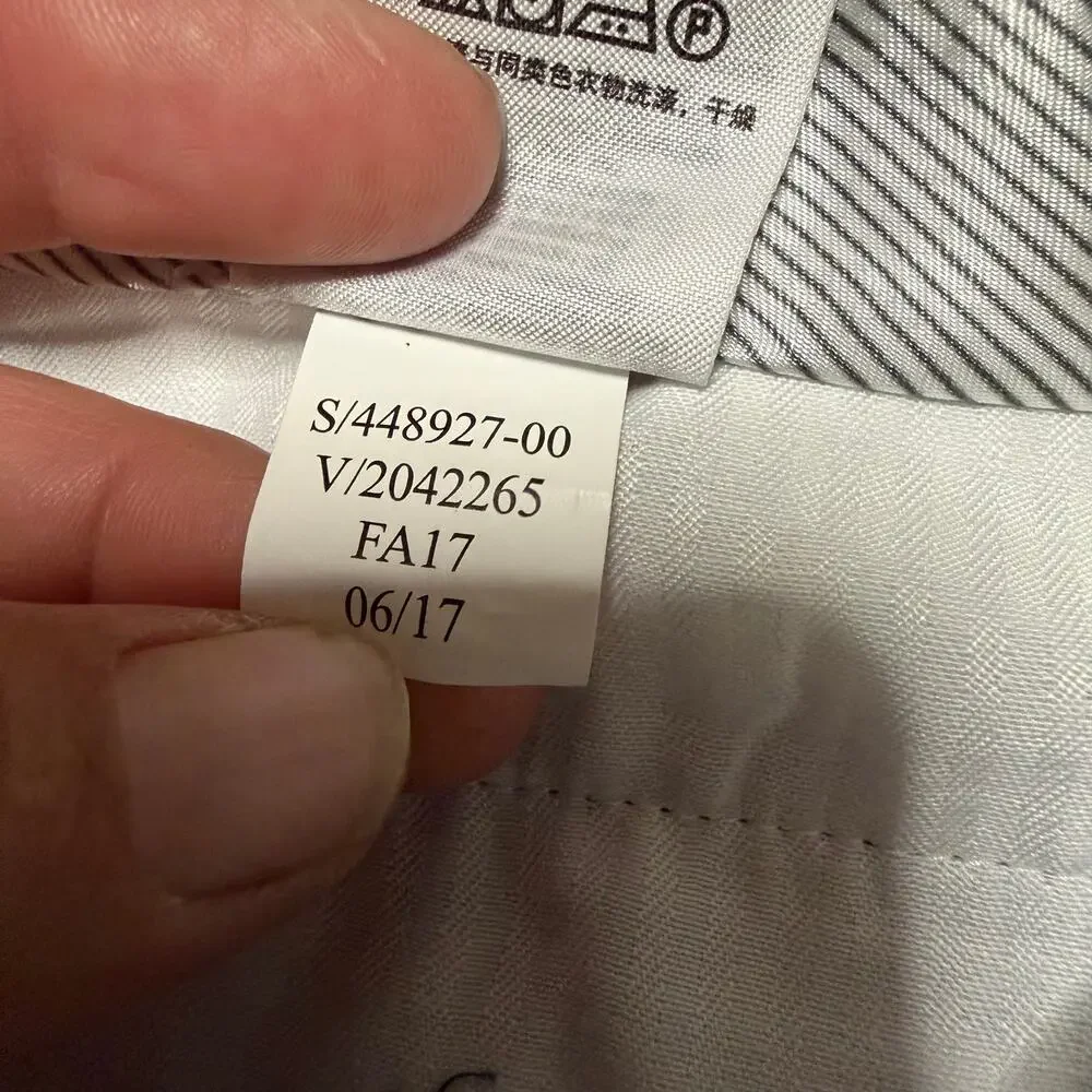 Banana Republic Pants Mens 33x32 Blue Standard Fit Linen Blend Trousers